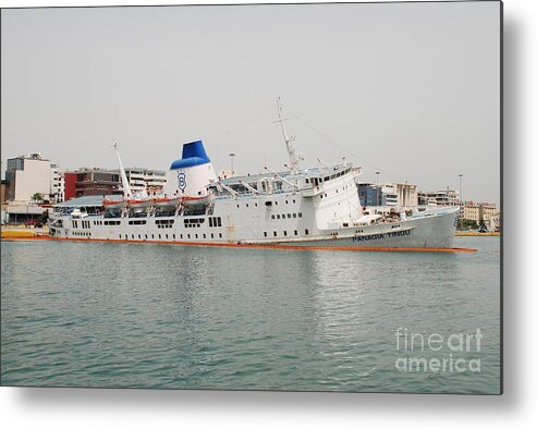 Panagia Metal Print featuring the photograph Panagia Tinou ferry sinking in Athens by David Fowler