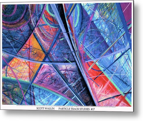 A Bright Metal Print featuring the painting Particle Track Study Seventeen by Scott Wallin