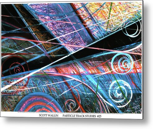 A Bright Metal Print featuring the painting Particle Track Study Twenty-five by Scott Wallin