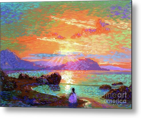 Meditation Metal Print featuring the painting Peace be Still Meditation by Jane Small