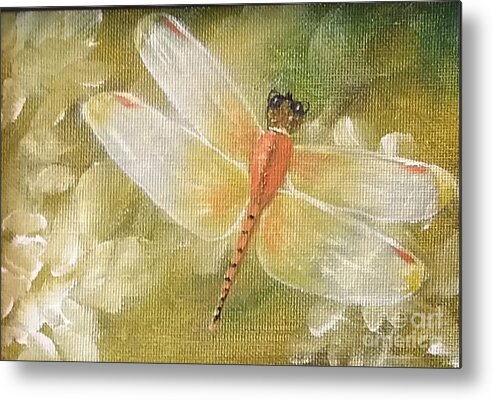 Butterfly Metal Print featuring the painting Peaceful Glory by Peggy Miller