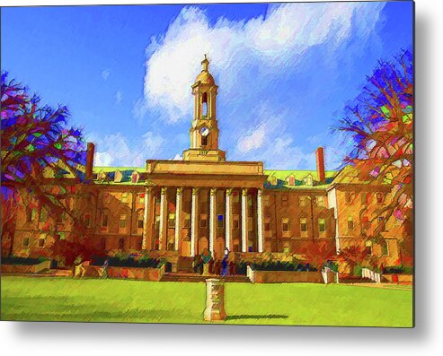 Penn State University Metal Print featuring the mixed media Penn State University by DJ Fessenden