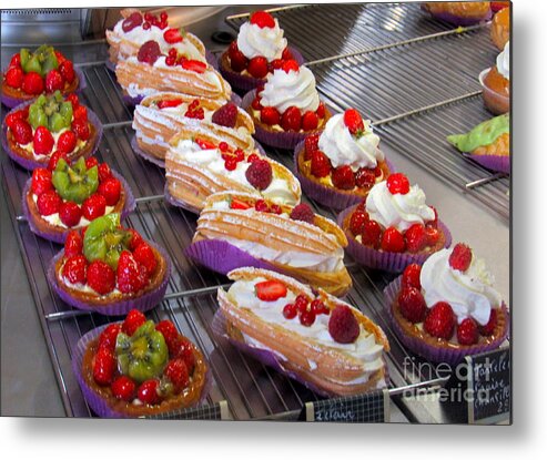 French Pastries Metal Print featuring the photograph Perfect Pastries by Barbara Plattenburg