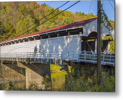 America Metal Print featuring the photograph Philippi Covered Bridge by Jack R Perry