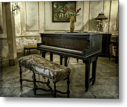 Havana Metal Print featuring the photograph Piano at Josie's House by Joan Carroll