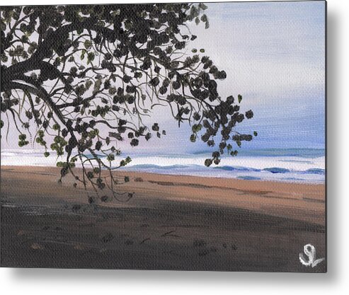 Puerto Rico Metal Print featuring the painting Pools Beach by Sarah Lynch