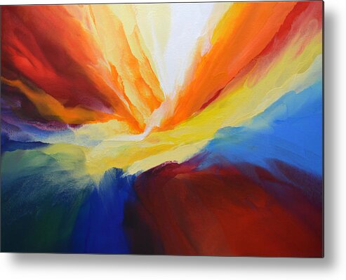 Pour Metal Print featuring the painting Pour Out Your Heart by Linda Bailey