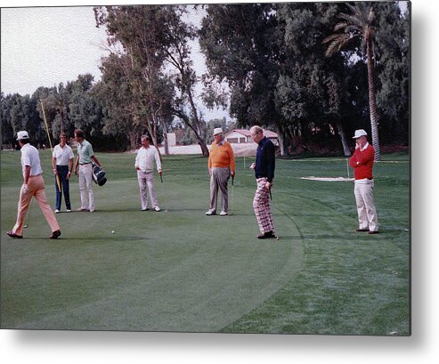 Golf Metal Print featuring the photograph Golf with President Ford and Tip O'Neill at La Quinta by Imagery-at- Work