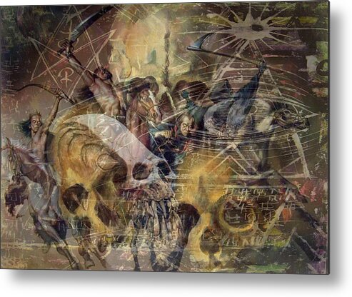 Apocalypse Metal Print featuring the painting Progressive Apocalyptic Flesh by Leigh Odom