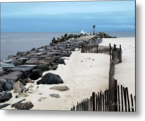 Landscape Metal Print featuring the photograph Pt. Pleasant Jetty by Sami Martin
