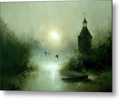 Russian Artists New Wave Metal Print featuring the painting Quiet Abode by Igor Medvedev