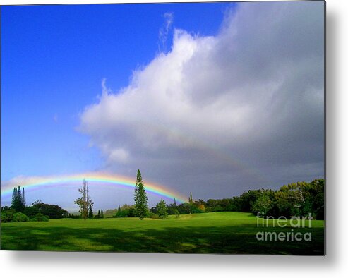 Rainbow Metal Print featuring the photograph Rainbow At Ironwood by James Temple