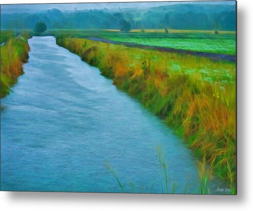 Canal Metal Print featuring the photograph Rainy Canal by Anna Louise