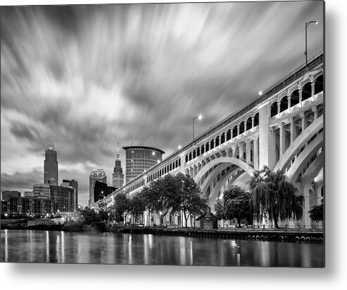 Cleveland Metal Print featuring the photograph Rainy Cleveland Morning by Matt Hammerstein
