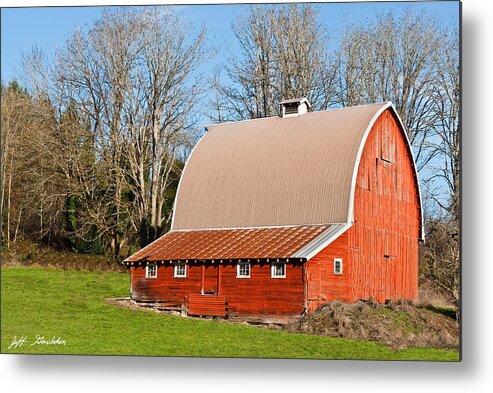 Architecture Metal Print featuring the photograph Red Barn by Jeff Goulden