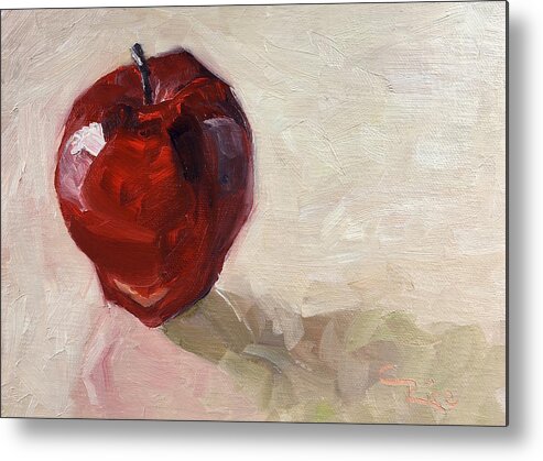 Apple Metal Print featuring the painting Red Delicious by Chris Rice