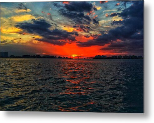 Sunset Metal Print featuring the photograph Red Sky by Joseph Caban