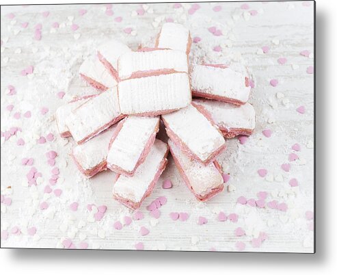 Food Metal Print featuring the photograph Rheims Rose Biscuits by Jean Gill