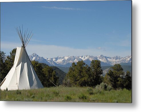 Tepee Metal Print featuring the photograph Rocky Mountain Tepee by Bill Hyde