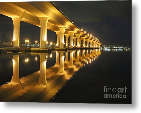 Bridge Metal Print featuring the photograph Roosevelt Reflection by Tom Claud