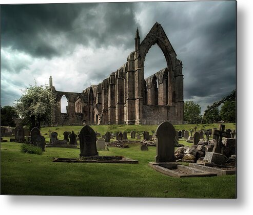 Building Metal Print featuring the photograph Ruins of Bolton Abbey by Jaroslaw Blaminsky