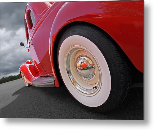 Classic Ford Car Metal Print featuring the photograph Rumblefest Red - Ford Coupe by Gill Billington
