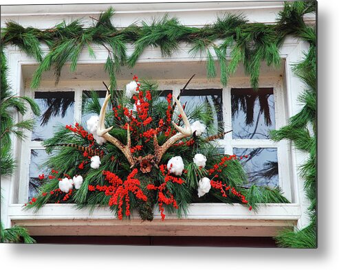 Colonial Metal Print featuring the photograph Rustic Christmas by James Kirkikis