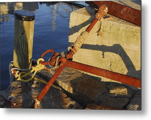 Landscapes Metal Print featuring the photograph Rusty Anchor by AnnaJanessa PhotoArt