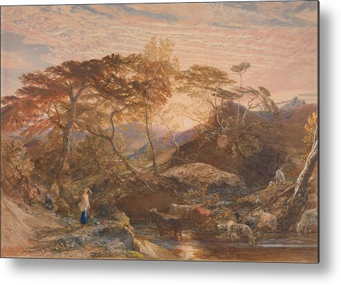 British Painters Metal Print featuring the drawing Sabrina by Samuel Palmer