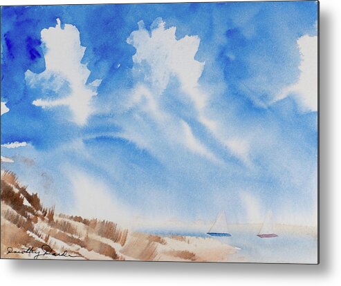 Afternoon Metal Print featuring the painting Fine Coastal Cruising by Dorothy Darden