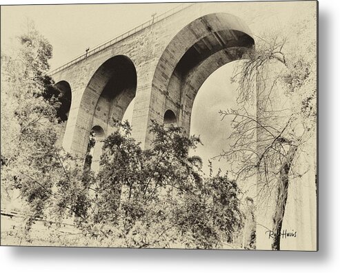 Cabrillo Bridge Metal Print featuring the photograph San Diego Historical Cabrillo Bridge by Russ Harris