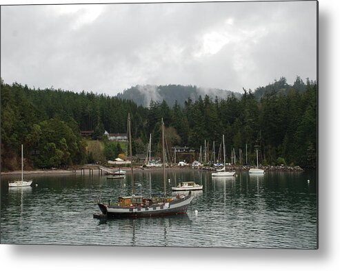 Boats Metal Print featuring the photograph San Juan - Orcas Island by Carol Eliassen