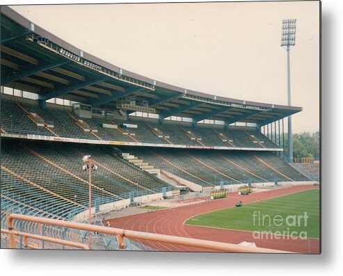  Metal Print featuring the photograph Schalke 04 - Parkstadion - West Side Stand - April 1997 by Legendary Football Grounds