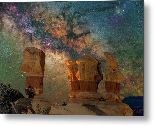 Astronomy Metal Print featuring the photograph Sentinels of the Night by Ralf Rohner