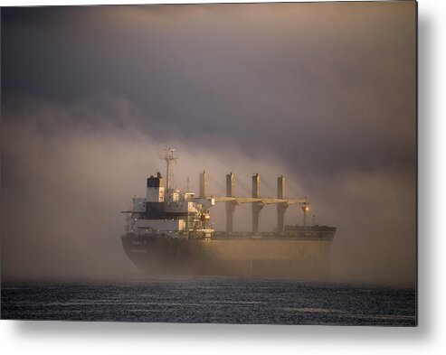 Astoria Metal Print featuring the photograph Ship in the Fog by Robert Potts