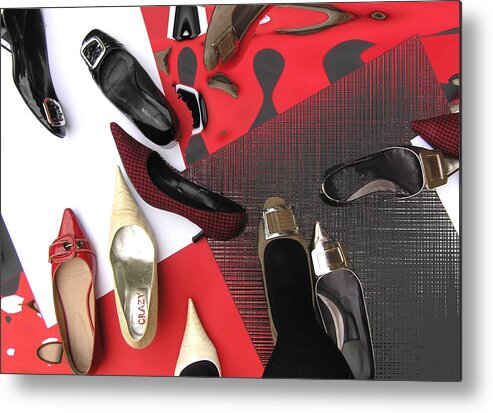 Shoes Metal Print featuring the photograph Shoe Fetishism 3 by Evguenia Men