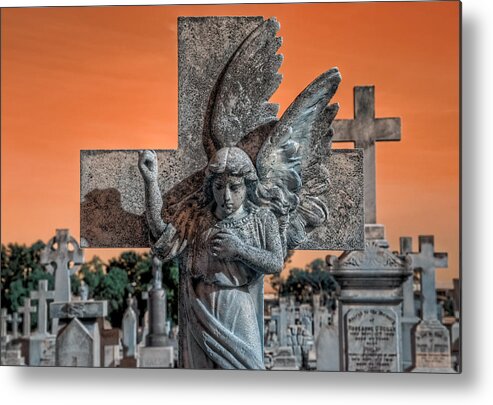 Cemetary Metal Print featuring the photograph Silent Vigil by Wayne Sherriff