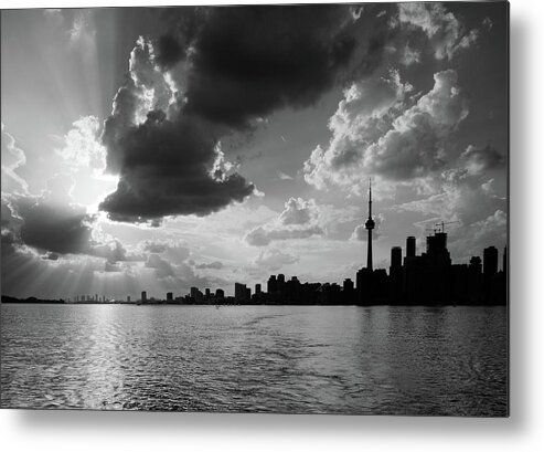 Canada Metal Print featuring the photograph Silhouette CN Tower by Nick Mares