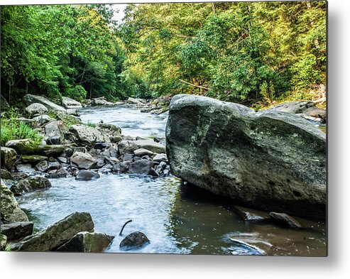 Water Metal Print featuring the photograph Slippery Rock Gorge - 1918 by Gordon Sarti