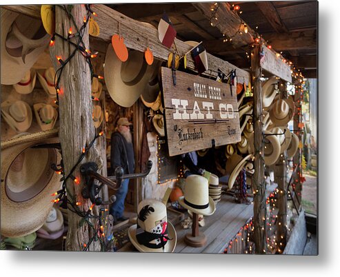 Hill Country Metal Print featuring the photograph Snail Creek Hat Company by Tim Stanley