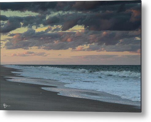 Ocean Metal Print featuring the photograph Soft Sunset by Mary Anne Delgado