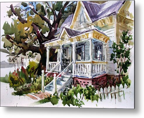 Architecture Metal Print featuring the painting Southern Friends by Tony Van Hasselt