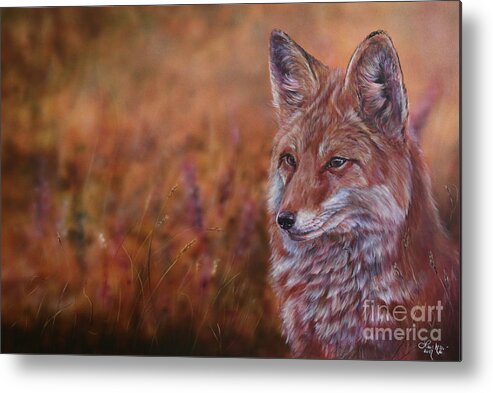 Fox Metal Print featuring the painting Spy by Lachri