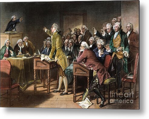 1765 Metal Print featuring the photograph Stamp Act: Patrick Henry by Granger