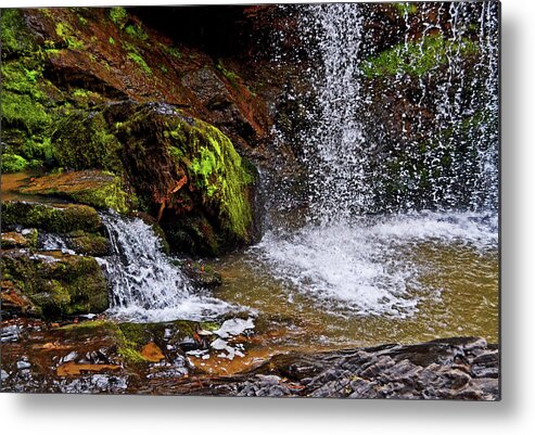Waterfall Metal Print featuring the photograph Standing In Motion - Brasstown Falls 011 by George Bostian
