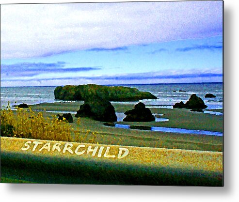 Pacific North West Metal Print featuring the digital art Starrchild by Joseph Coulombe