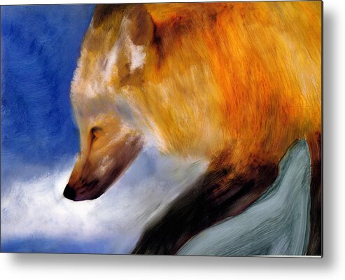 Wildlife Metal Print featuring the painting Stepping Lightly by FeatherStone Studio Julie A Miller