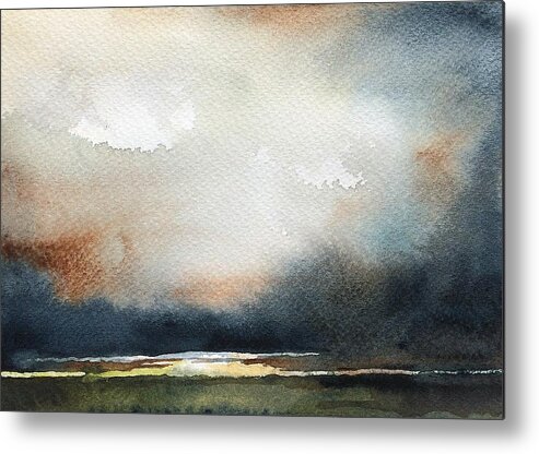 Storm Metal Print featuring the painting Storm Brewing by Stephanie Aarons