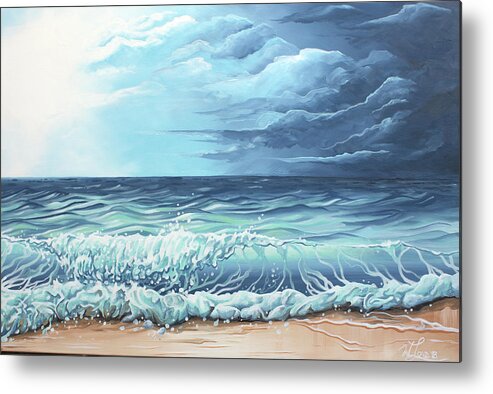 Storm Painting Metal Print featuring the painting Storm Front by William Love