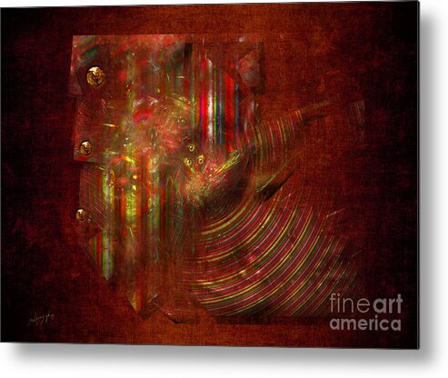 Abstract Metal Print featuring the digital art Strips by Alexa Szlavics